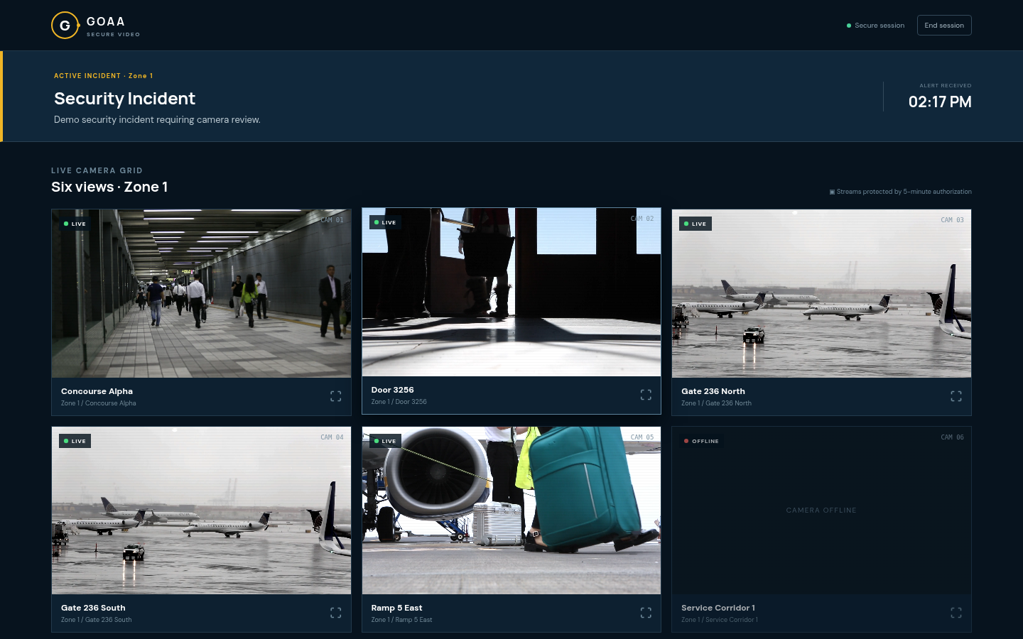 Camera grid desktop